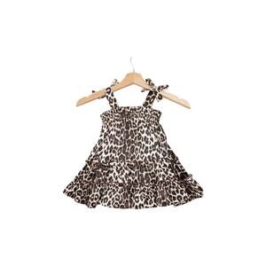 Rare Editions Leopard Print Ruffle Dress